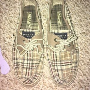Plaid Sperry shoes