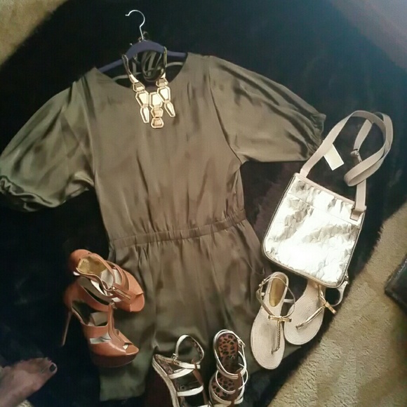 SOLD Michael kors olive green dress