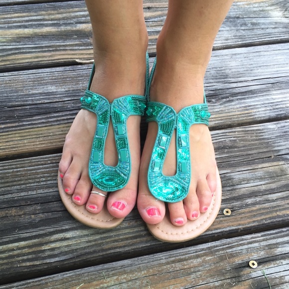 Mermaid color sandals