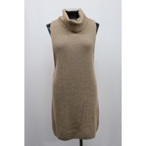 Free People Sleeveless Turtleneck Sweater Oatmeal