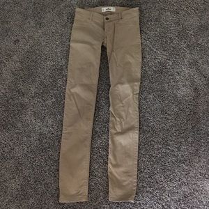 Low rise tan jeans