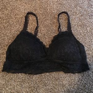 Aerie Black Lacey Bralette