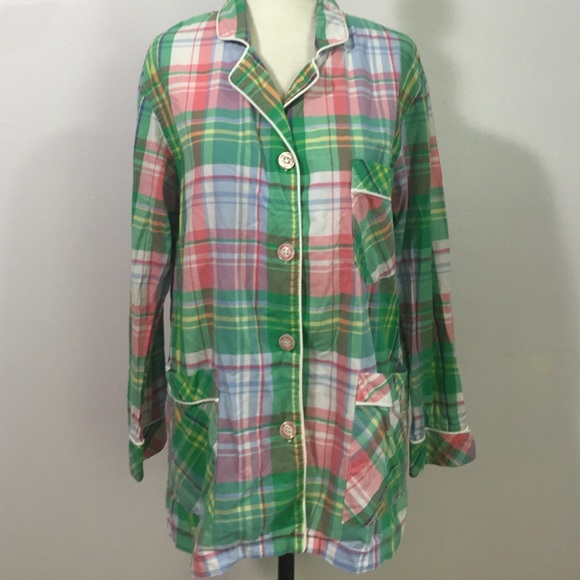 Victoria's Secret Other - Victoria's Secret Cotton Plaid PJ Top- XS
