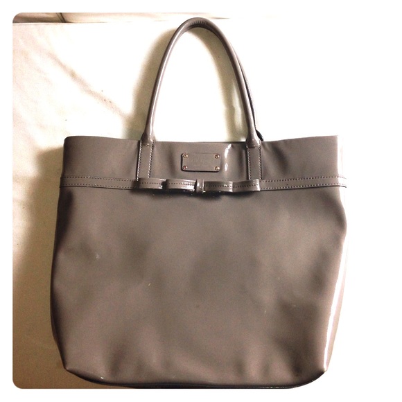 Kate Spade Gray Vinyl Tote Bag
