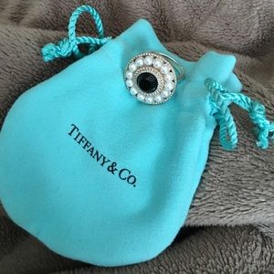 Tiffany's Pearl and Black Onyx Ring