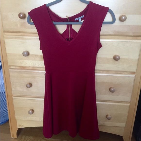 Charlotte Russe maroon skater dress