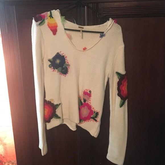 Free People knit hoodie sweater