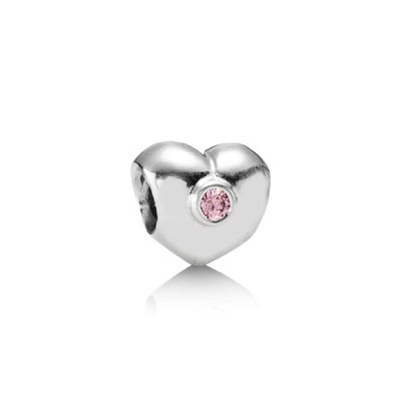 pink stone heart Pandora charm