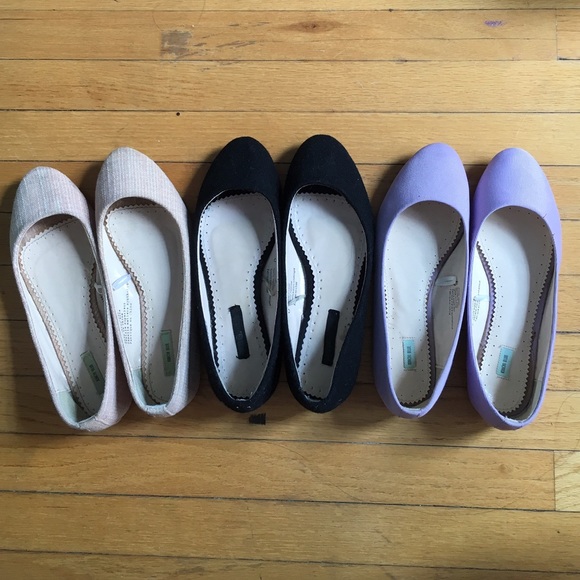 Three Pairs of Urban Outfitters Flats
