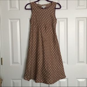 Tan polka dot dress by Jojo Mama Bebe