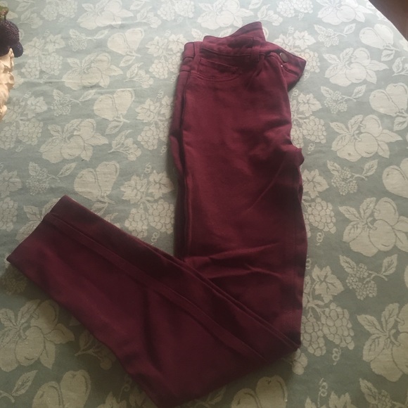 Maroon Skinny Jeggings