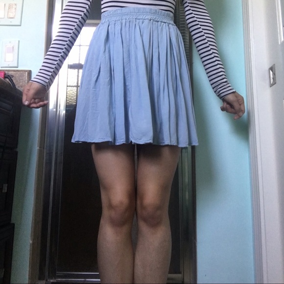 Baby blue skirt from Brandy Melville