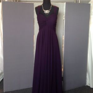 Plum evening dress