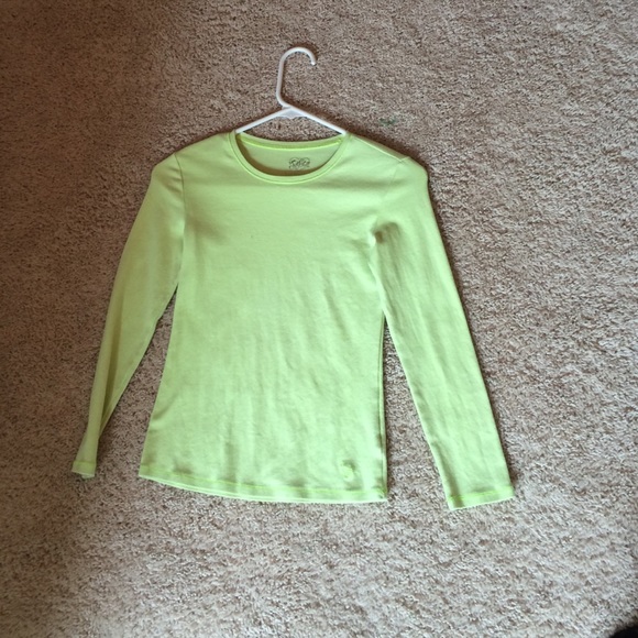 Long sleeve neon yellow shirt.