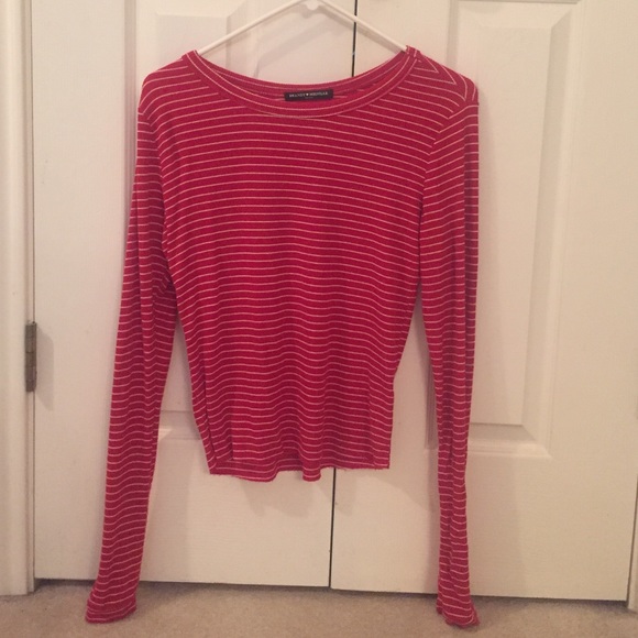 ❌SOLD❌Brandy Melville Red Striped Long Sleeve