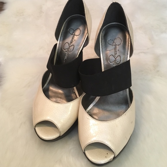 Jessica Simpson Black and Cream Shoes