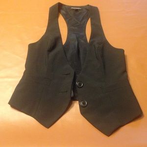 Express tailored black vest