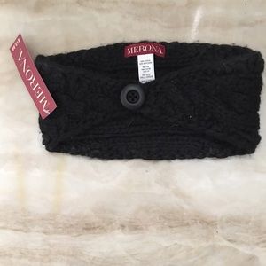NWT Merona Black Cable Knit Headband