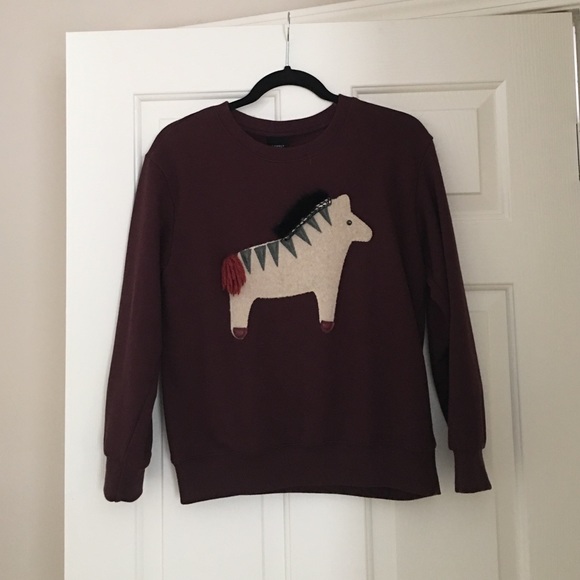 Dark red sweatshirt very cute and unique .99%new