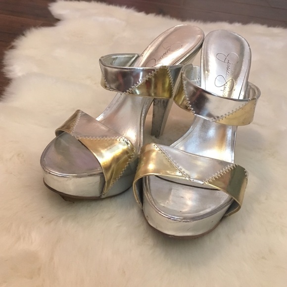 Silver and Gold Jessica Simpson Shoes