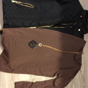 Vest and shirt as well as the necklace