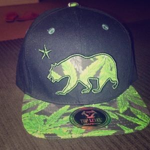 Black and green cali SnapBack