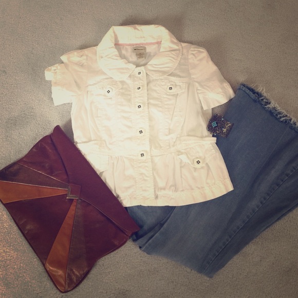 Elevenses from Anthropologie - white jacket