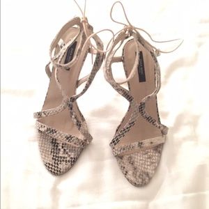 Zara snake print  heels