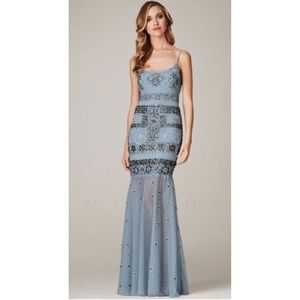 Powder blue/sliver beaded Mignon dress