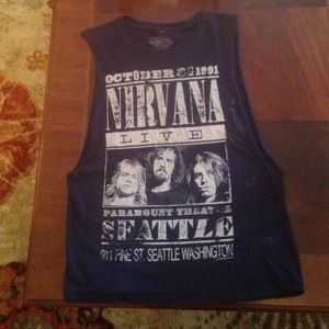 Men's small nirvana muscle tee worn once
