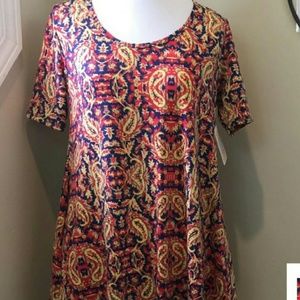 LuLaRoe XL Paisley Perfect Tee EUC