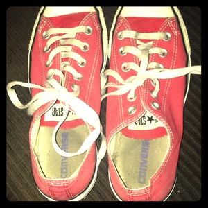 Red & white converse