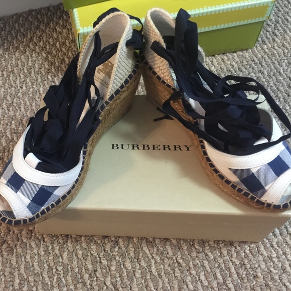 Burberry espadrille wedges size 38