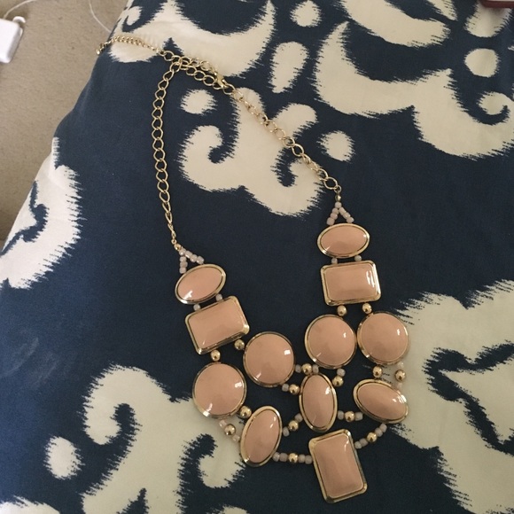 Blush pink statement necklace
