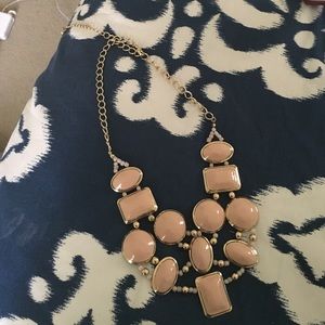 Blush pink statement necklace