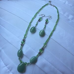 Pretty handmade necklace and earring set