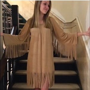 Suede Fringe Dress
