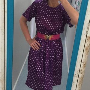 Vintage Purple Polka Dot Dress Vintage Purple Polka Dot Dress