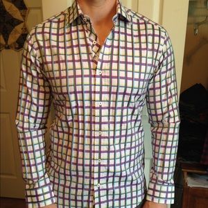 Men's shaped fit Bugatchi button down shirt medium