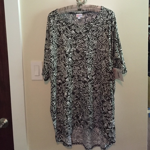 Lularoe Black and White Striped Irma Tunic