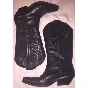 Nine West Black Cowgirl Boots