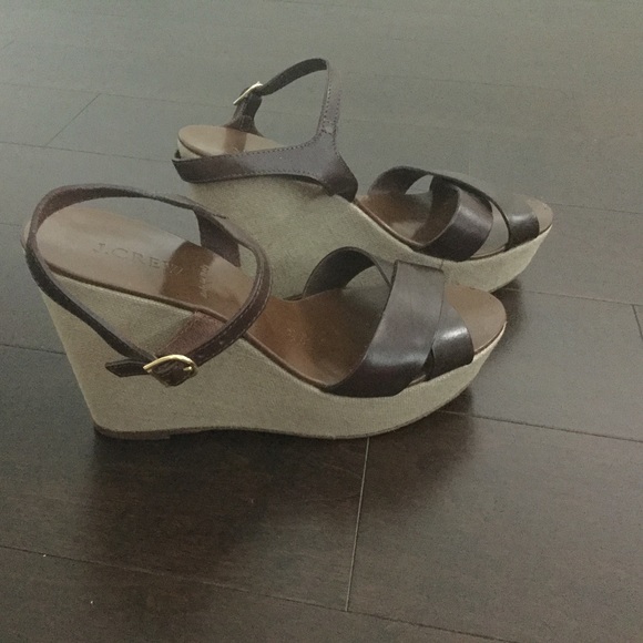 J. Crew Lila platform wedges.