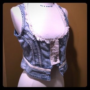 Denim Acid Wash Vest