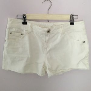 White Jean Shorts- Justice