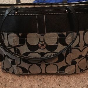 Black & Gray Coach Bag