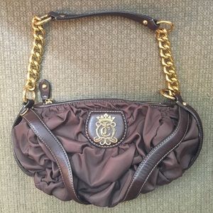 Brown and gold Juicy Couture oblong shoulder bag