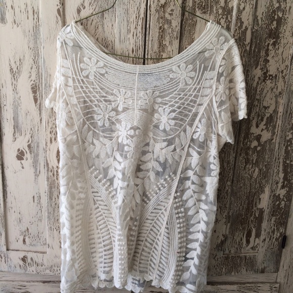 LACE BLOUSE SIZE MEDIUM KNAPP STUDIO WORN ONCE