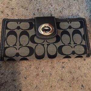 Black & Gray Coach Wallet