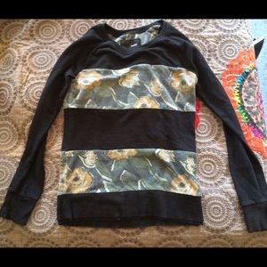 Black floral Hurley sweatshirt