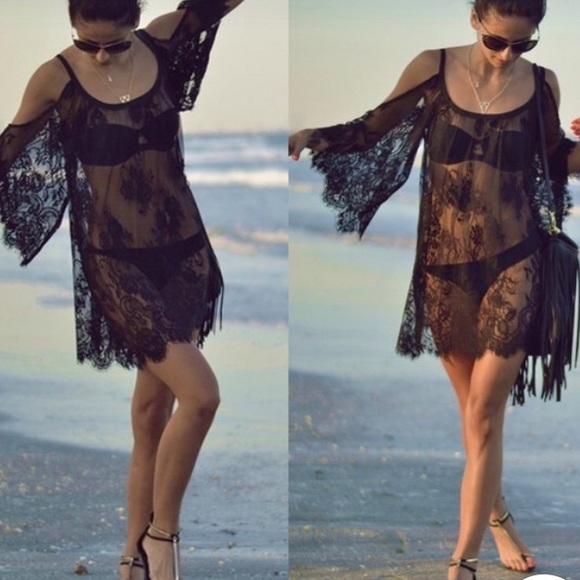 Beautiful lace bikini coverup